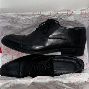 Elegant Black Leather Derby Shoes